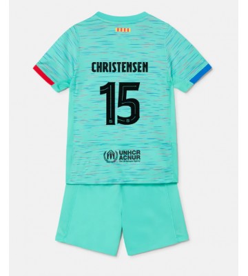 Barcelona Andreas Christensen #15 Tercera Equipación Niños 2023-24 Manga Corta (+ Pantalones cortos)